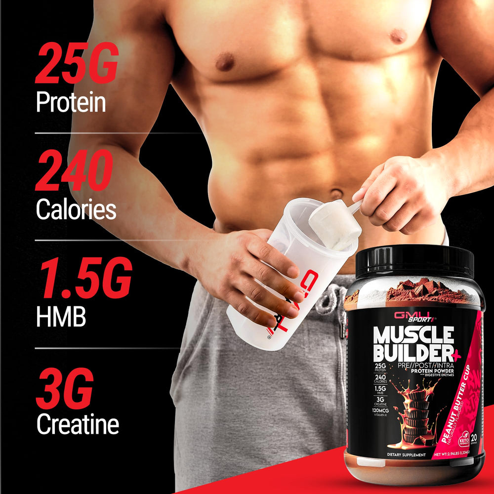 Shaker cup ready-to-mix GMU SPORT powder after training