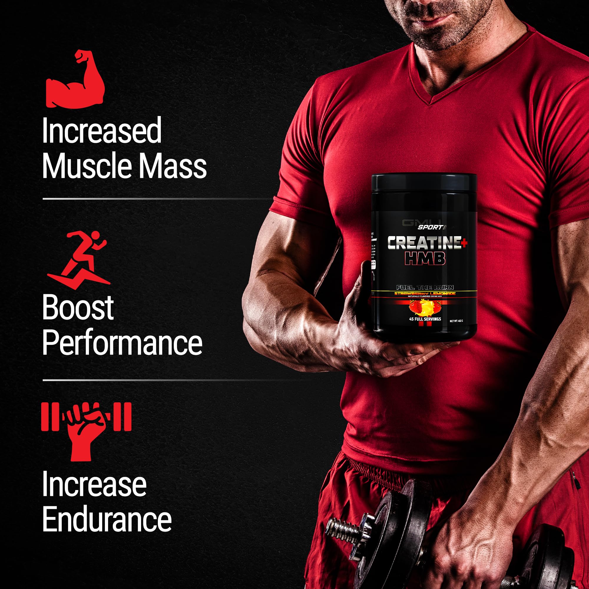 GMU SPORT Creatine 2.0 scoop for precise serving