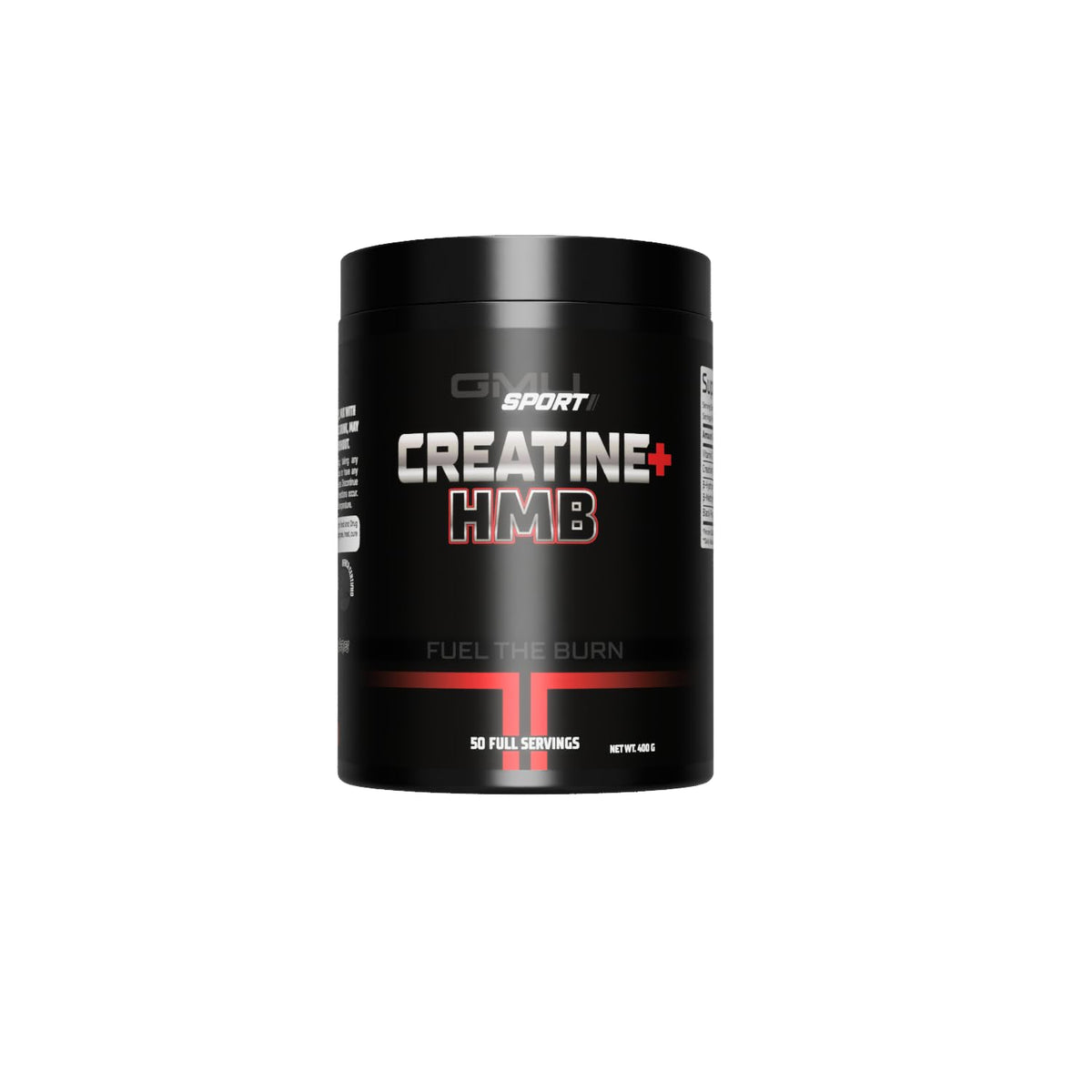GMU SPORT Creatine HMB bottle; 50 servings for muscle support