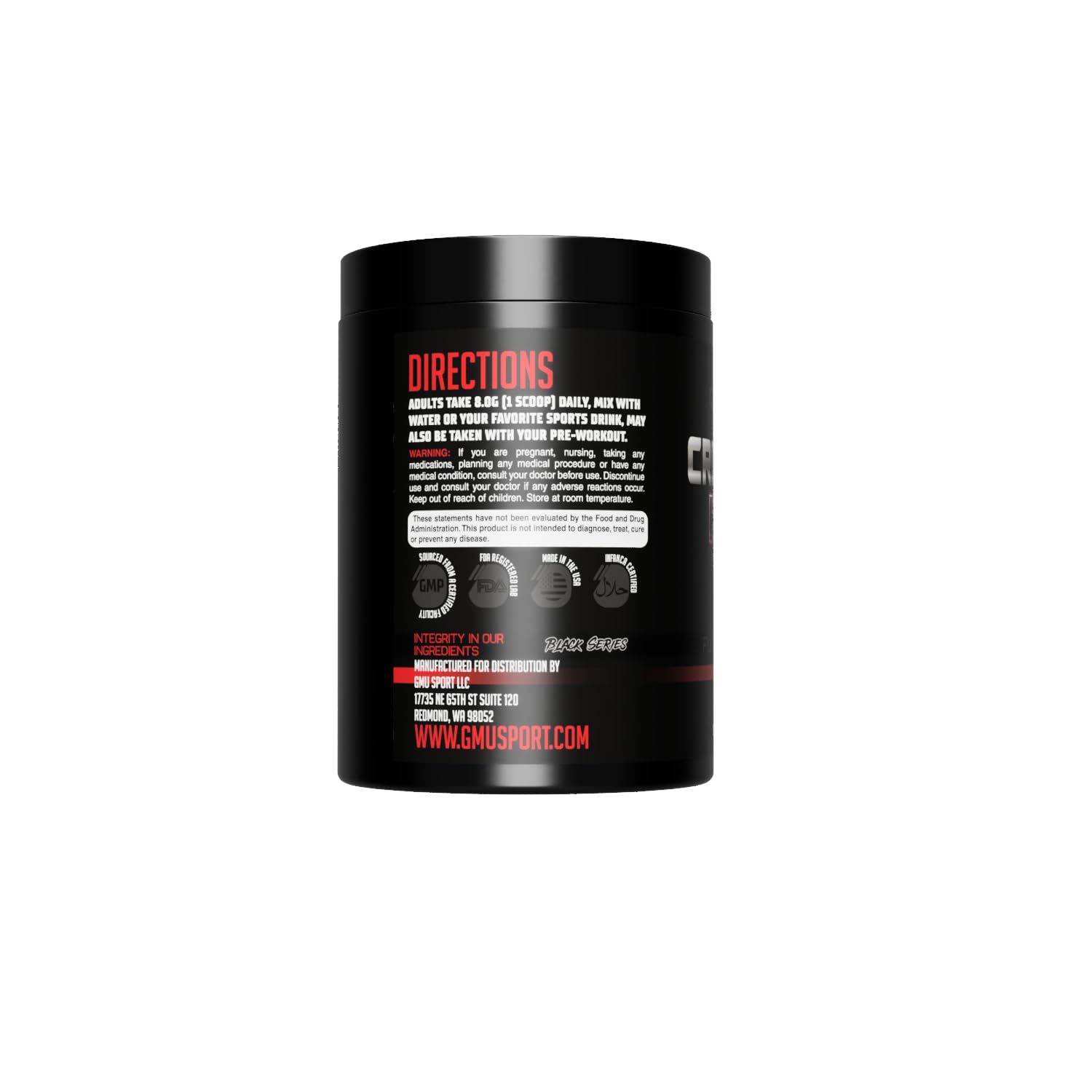 GMU SPORT Creatine HMB scoop; easy daily serving convenience