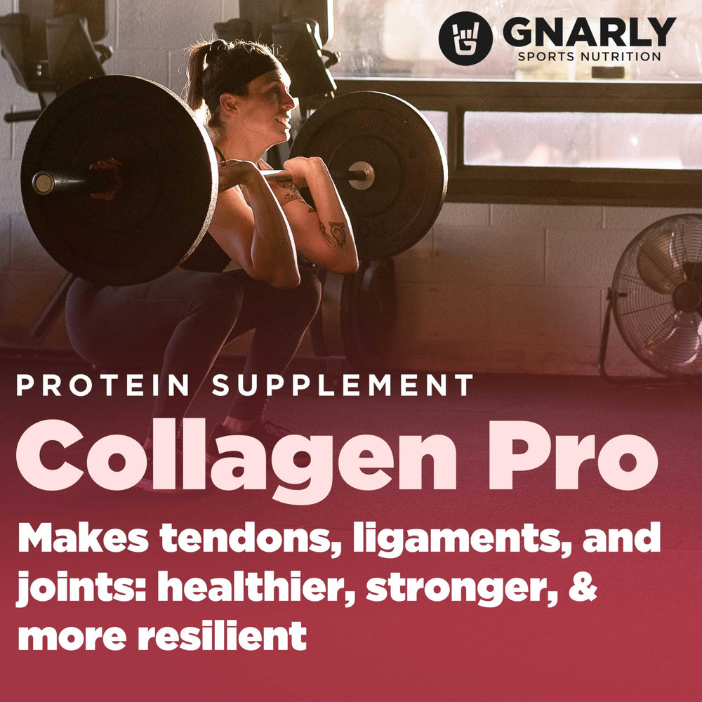 Gnarly Collagen Pro bottle on shelf for easy daily use.