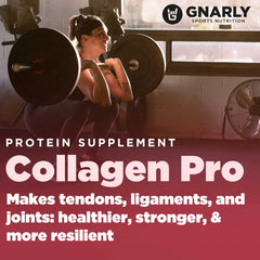 Gnarly Collagen Pro bottle on shelf for easy daily use.