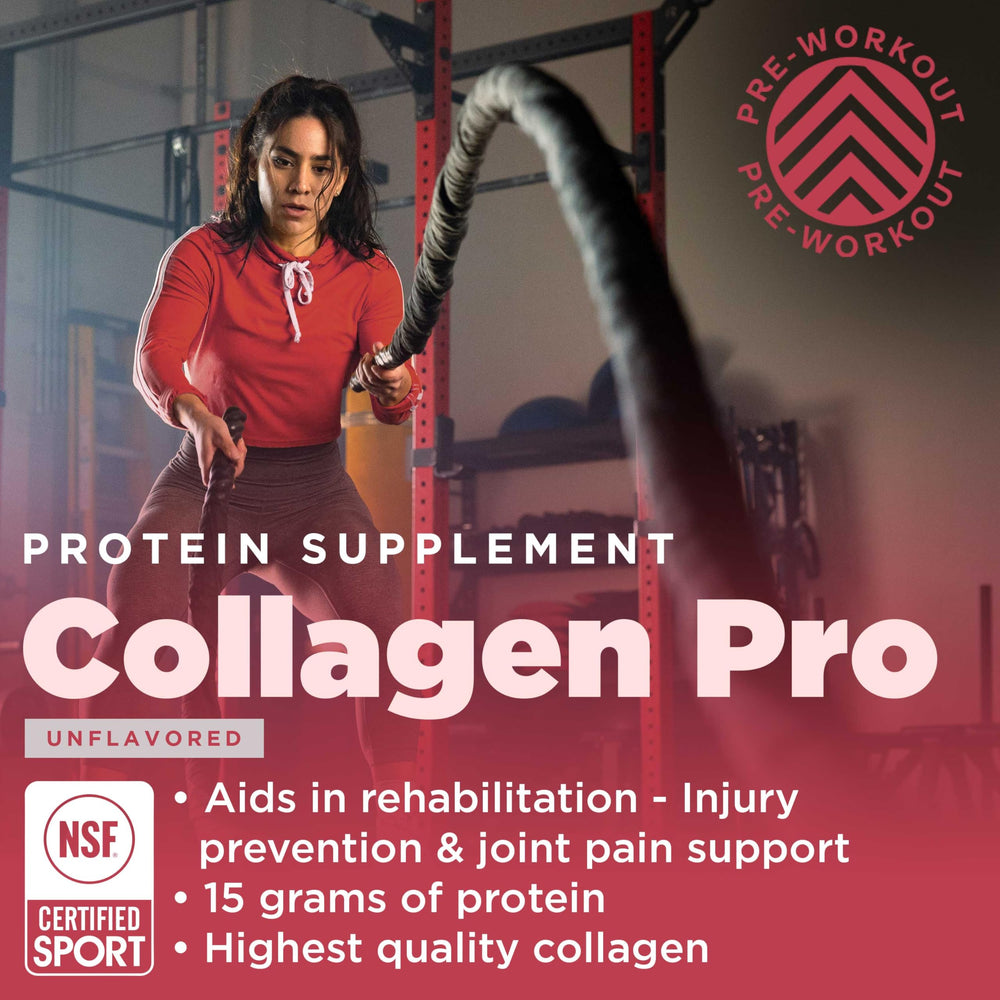 Glass of mixed Gnarly Collagen Pro before training.