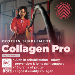Glass of mixed Gnarly Collagen Pro before training.