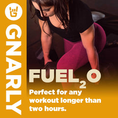 Gnarly Fuel2O ready-for-race bottle setup for training sessions
