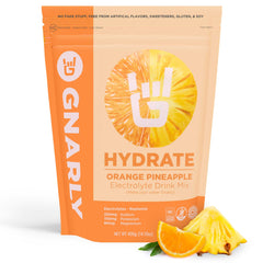 Gnarly Hydrate orange-pineapple tub ready for daily electrolyte hydration.