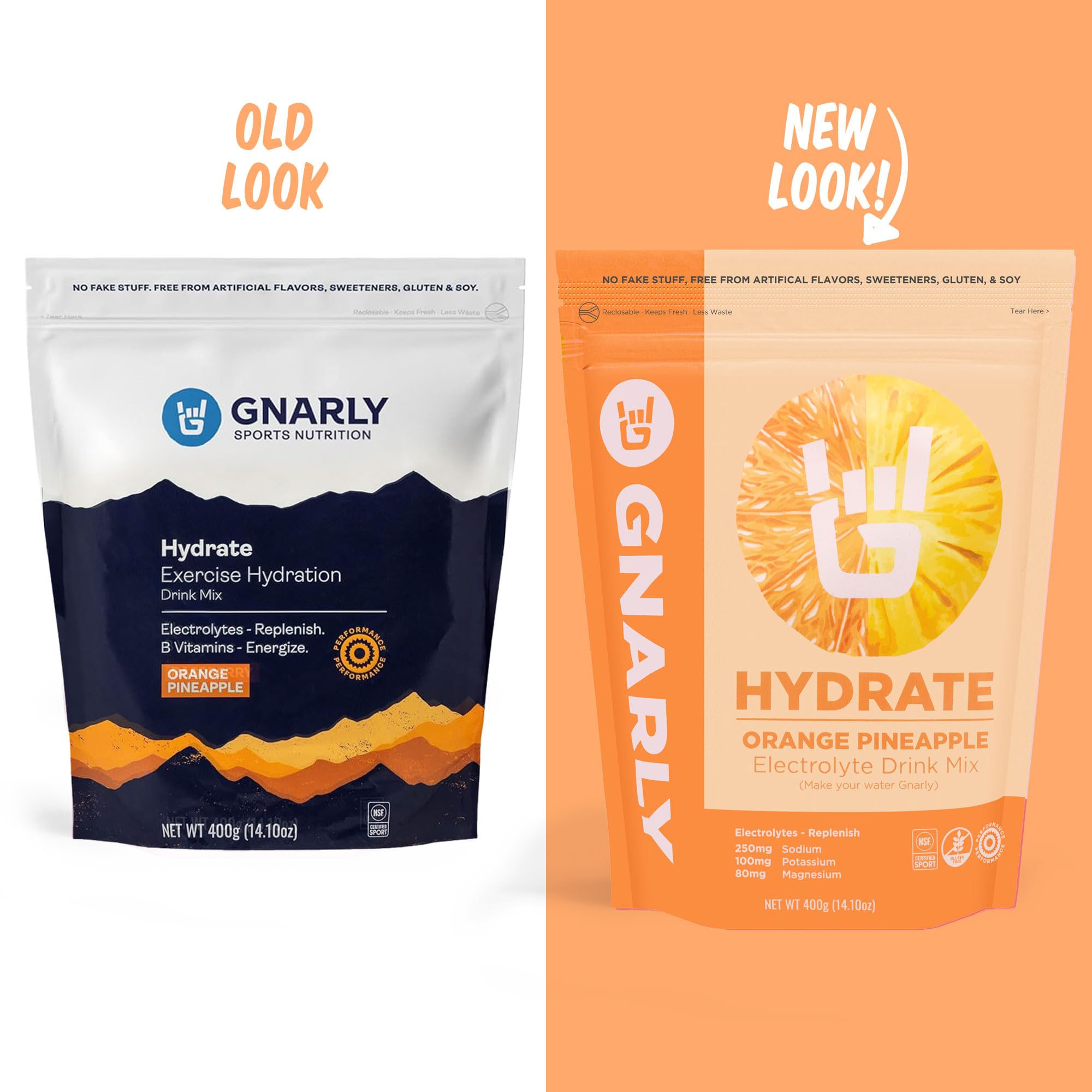 Gnarly Hydrate powder dissolving in water for easy hydration.