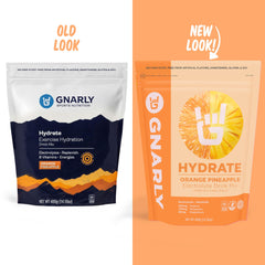 Gnarly Hydrate powder dissolving in water for easy hydration.