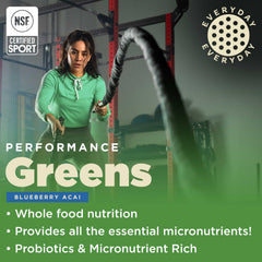 Gnarly Nutrition Greens Blueberry Acai stick-pack back showing label and key ingredients for daily wellness.