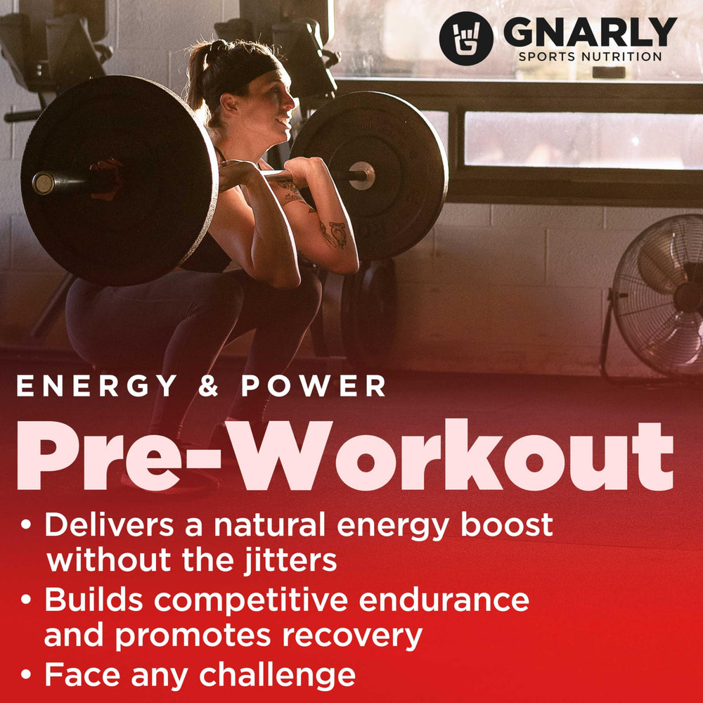 Gnarly Nutrition pre-workout Strawberry Lemonade scoop in water for easy mixing