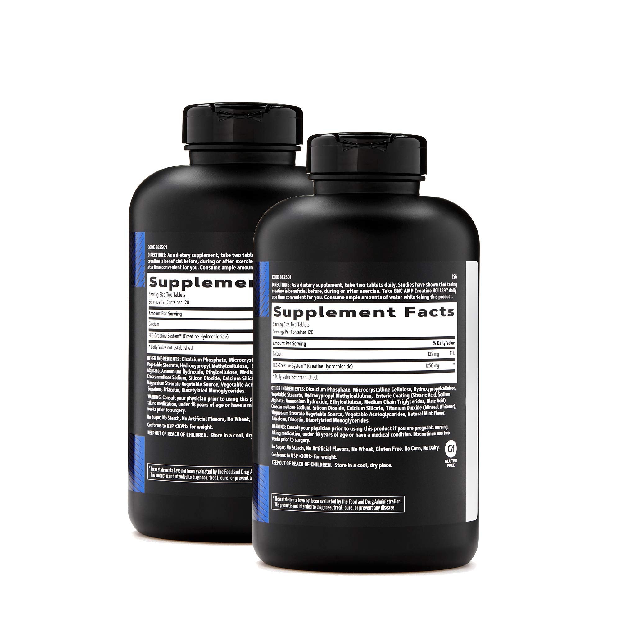 GNC AMP Creatine HCl 189 athlete training scene shows strength support