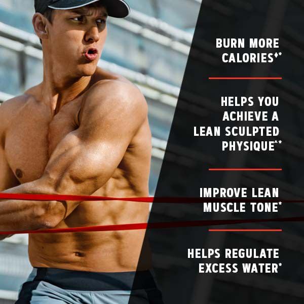 GNC AMP Men’s Ripped pack with glass of water during workout.