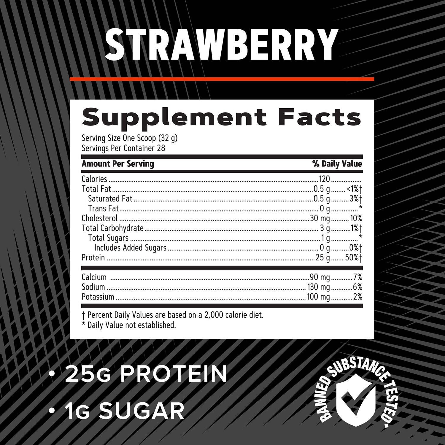 GNC AMP Pure Isolate Strawberry serving scoop with 28 servings