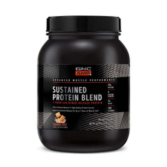 GNC AMP Sustained Protein Blend Cinnamon Toast tub for steady daily protein