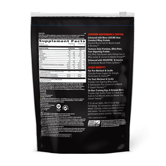 GNC AMP Wheybolic pour shows smooth shake with whey protein.