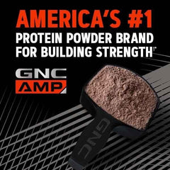 GNC AMP Wheybolic powder being dispensed for quick digestion