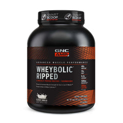 GNC AMP Wheybolic Ripped Classic Vanilla bottle front for easy identification