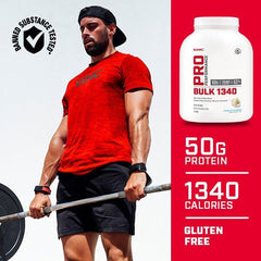 GNC Bulk 1340 vanilla shake pouring into glass, ready for training sessions
