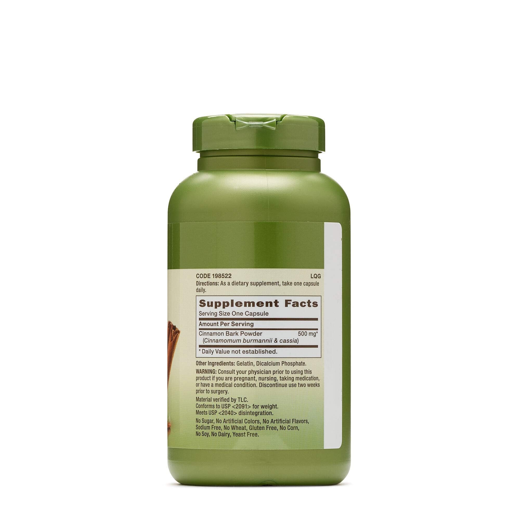 GNC Herbal Plus Cinnamon Bark powder with spoon for easy daily use.