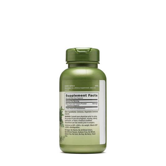 GNC Herbal Plus Maca Root capsules close-up for daily energy support