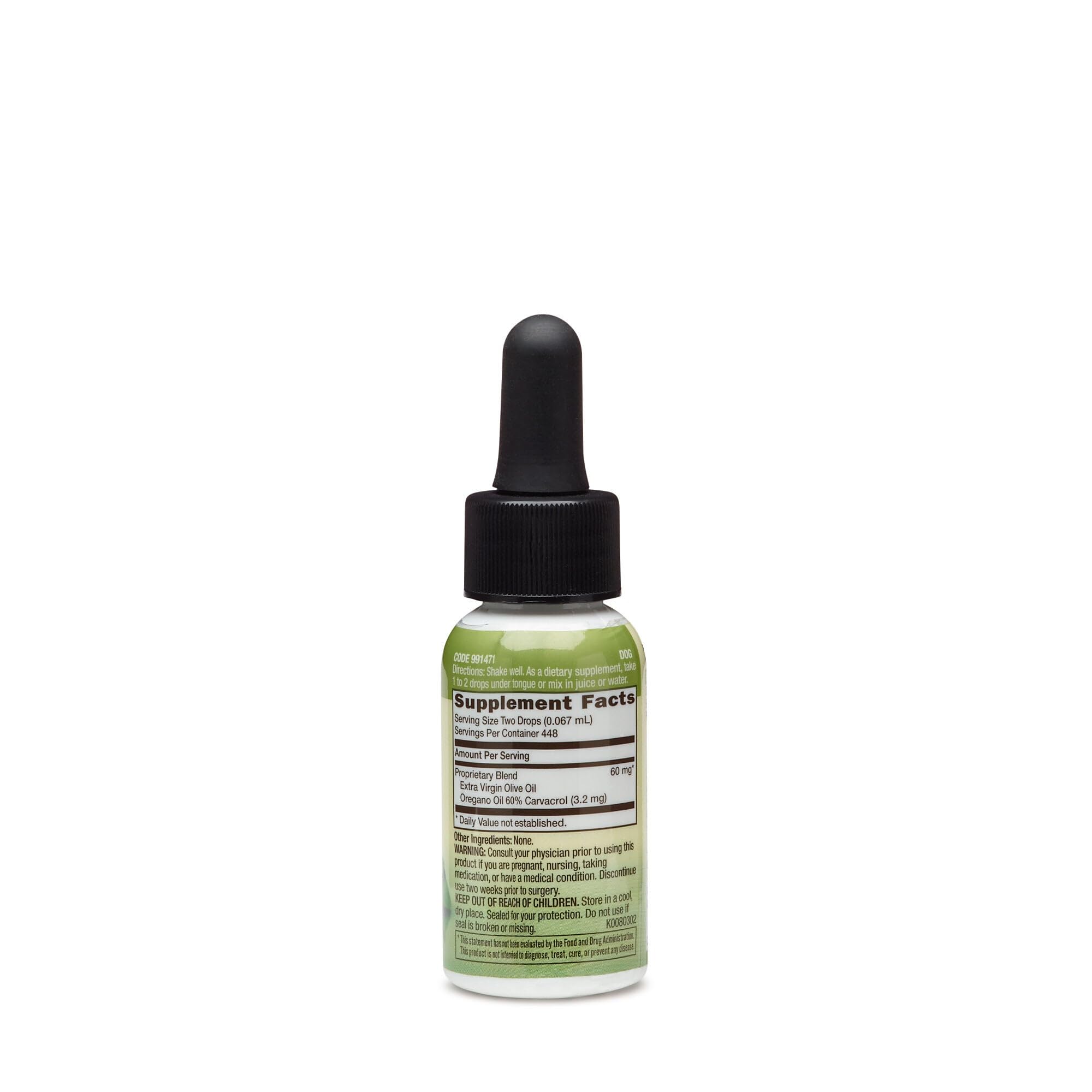 GNC Herbal Plus Oil of Oregano capsules close-up, vegetarian daily wellness support