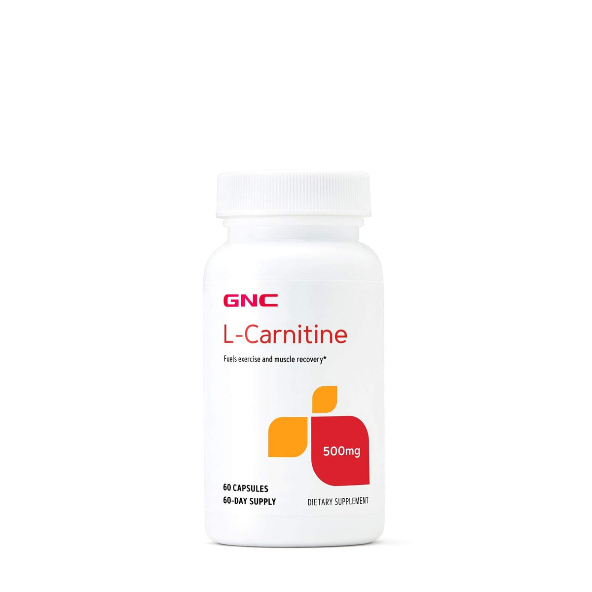 GNC L-Carnitine 500mg bottle front for easy daily use
