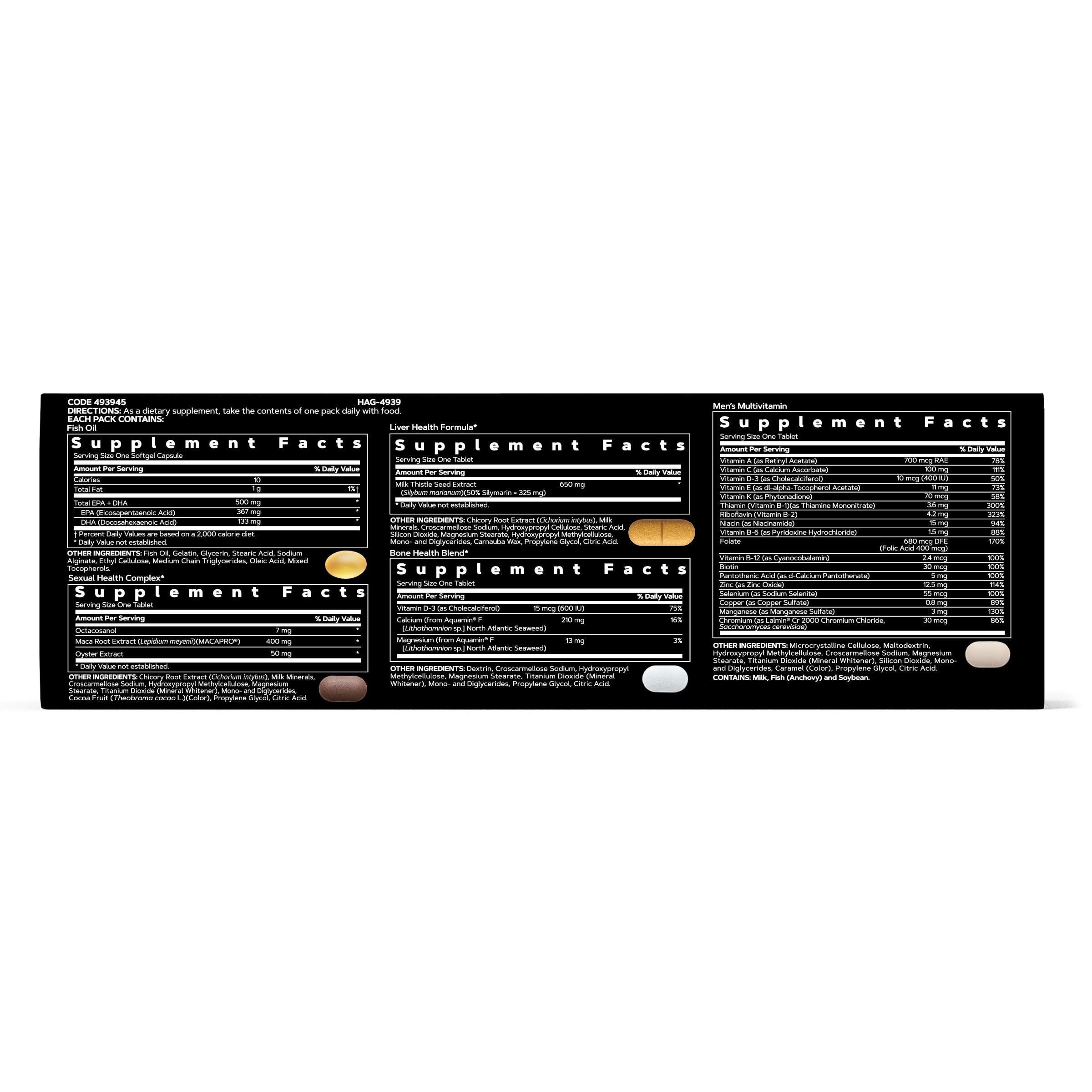 GNC Mega Men 40+ Vitapak pack close-up shows 30 servings.