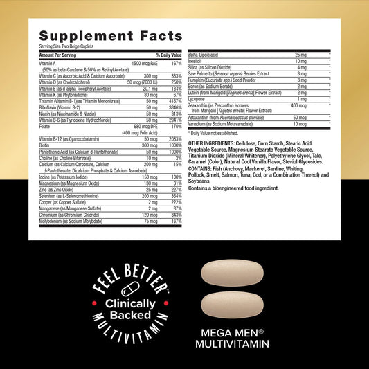GNC Mega Men Energy & Metabolism Vitapak capsules ready for everyday energy and focus.