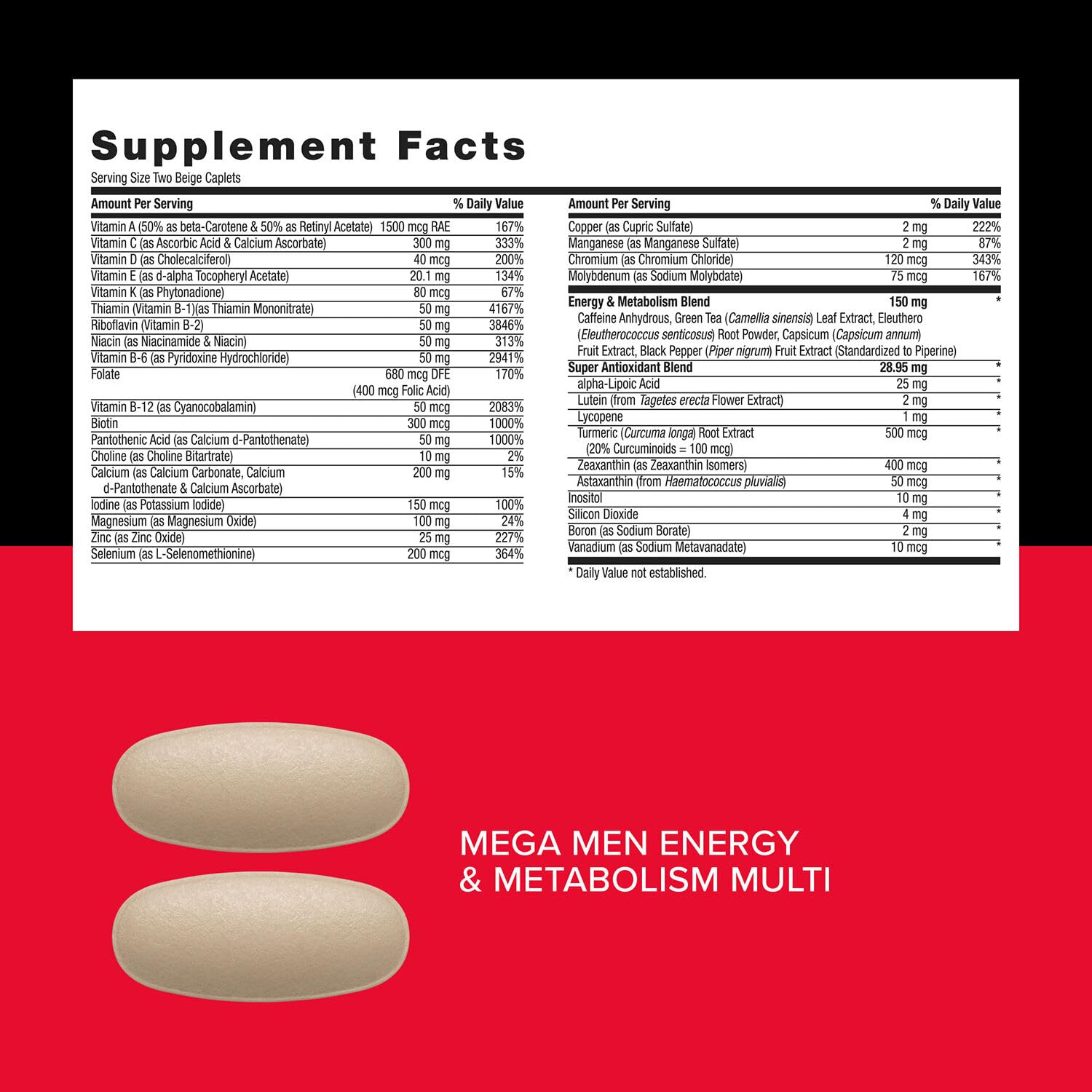 GNC Mega Men L-Carnitine helps muscles use fatty acids for energy.