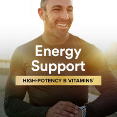 GNC Mega Men timed-release icon on bottle illustrates sustained nutrient delivery