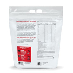 GNC Pro Performance Bulk 1340 tub closeup highlights whey protein per serving