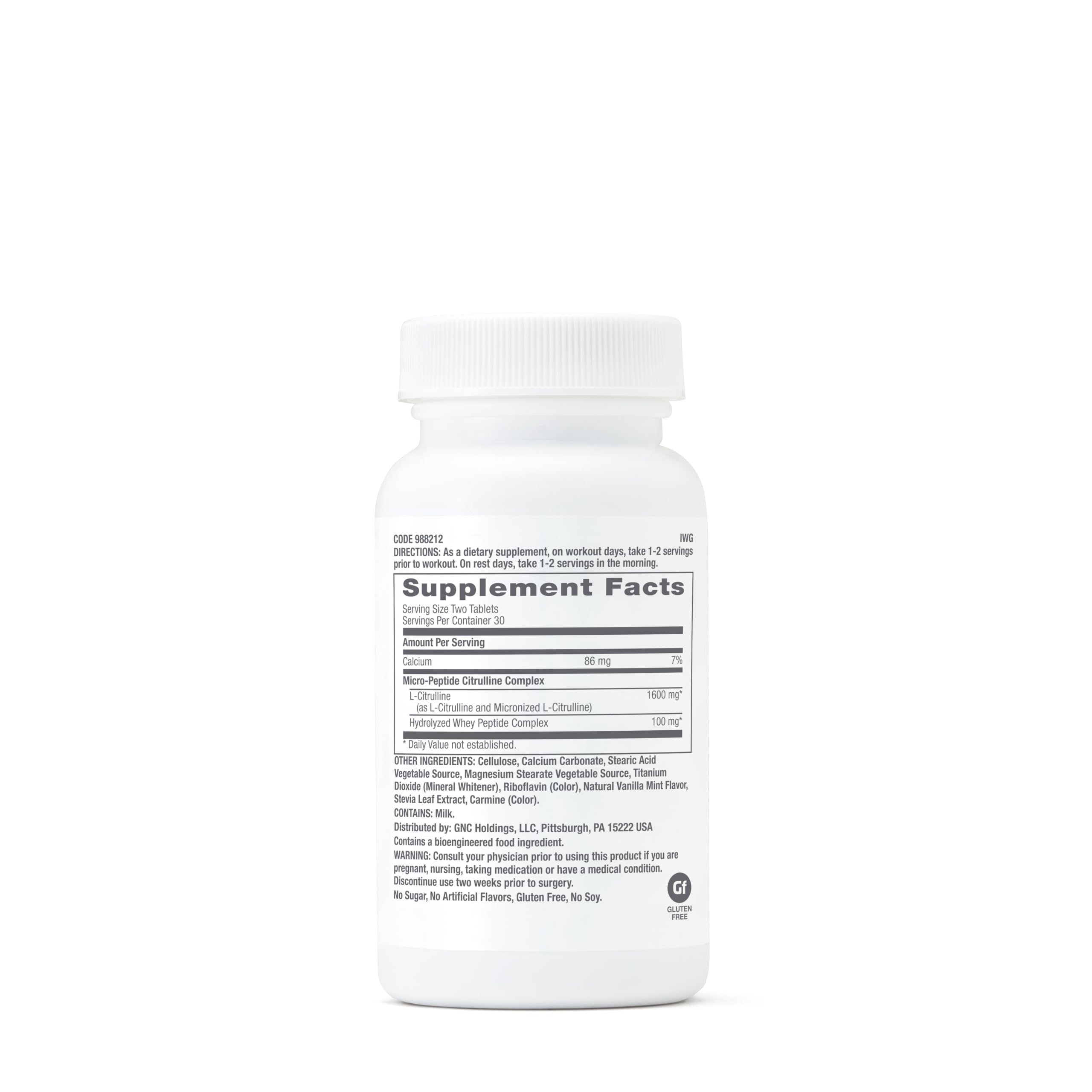 GNC Citrulline Complex packaging shows convenient capsule format for daily use