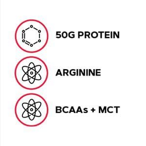 GNC Pro Performance Weight Gainer double chocolate powder dissolving in milk.