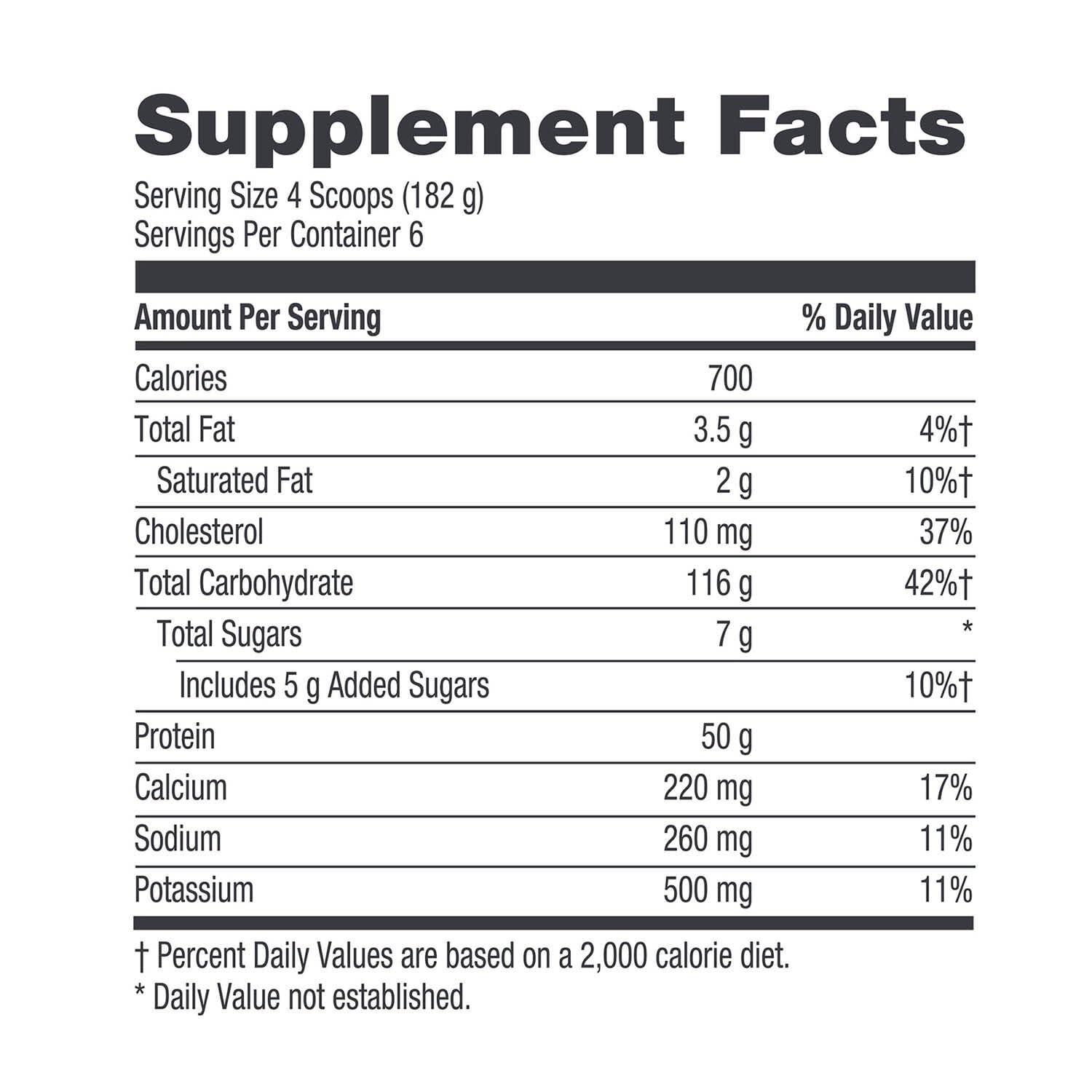 GNC weight gainer scoop serving shows protein-rich blend for quick-to-slow release