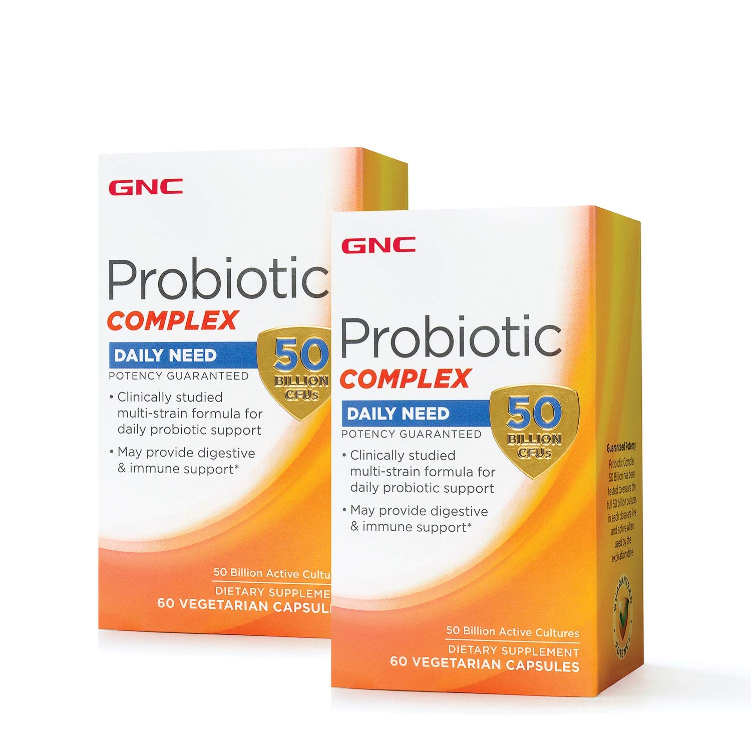 GNC Probiotic Complex bottle with 50B CFU for daily digestion support