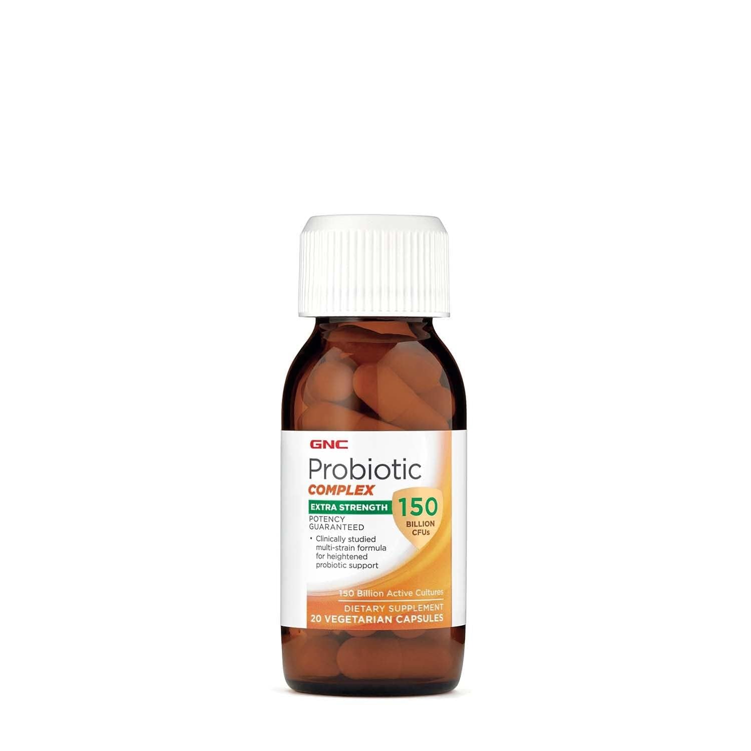 GNC Probiotic Complex capsule shown for convenient daily intake