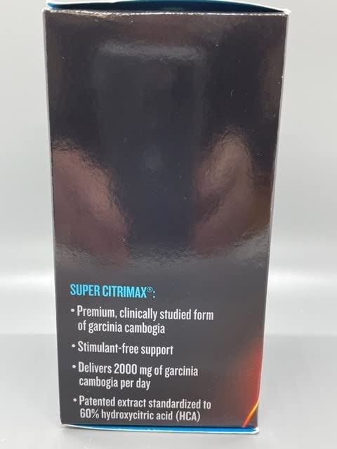 GNC Slimvance Garcinia Cambogia capsules close-up showing 60% HCA content.