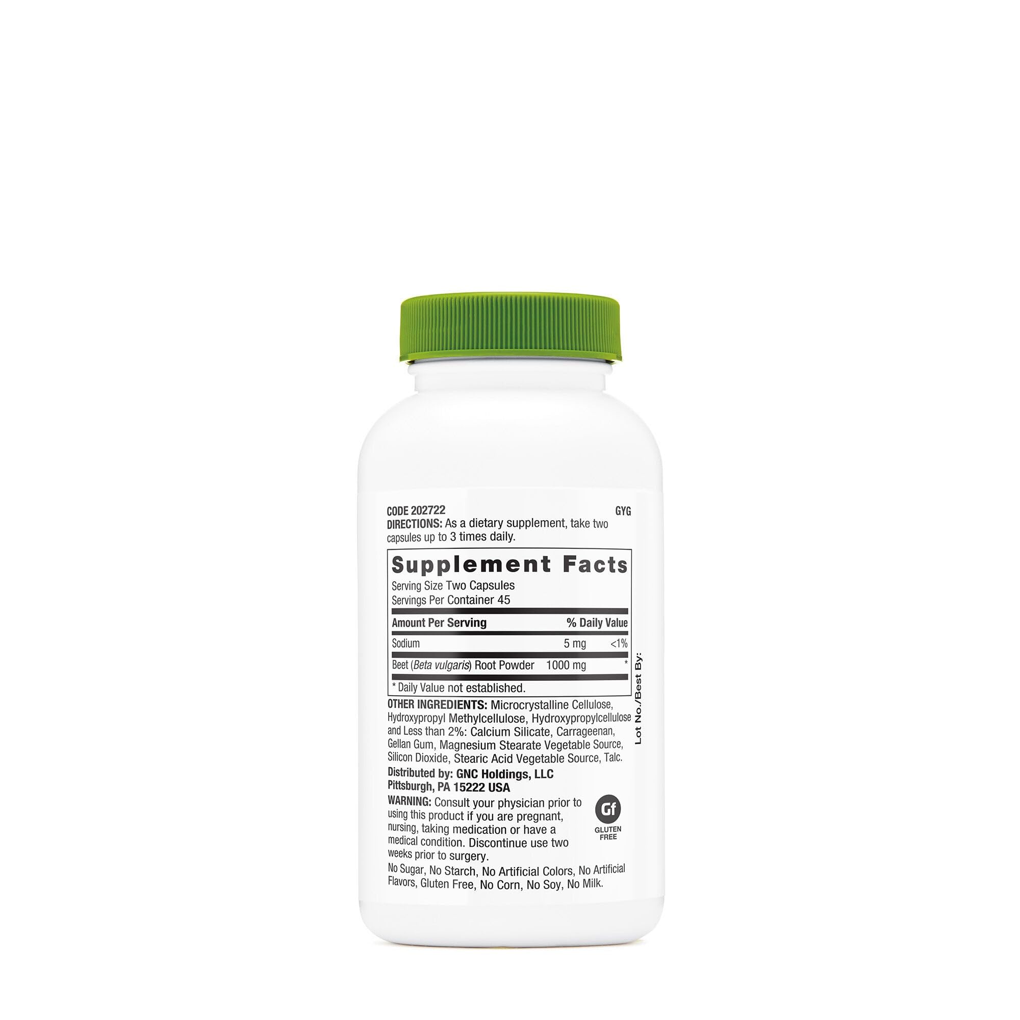 GNC SuperFoods Beet Root softgels delivering 60mg chlorophyll, vegetarian friendly.