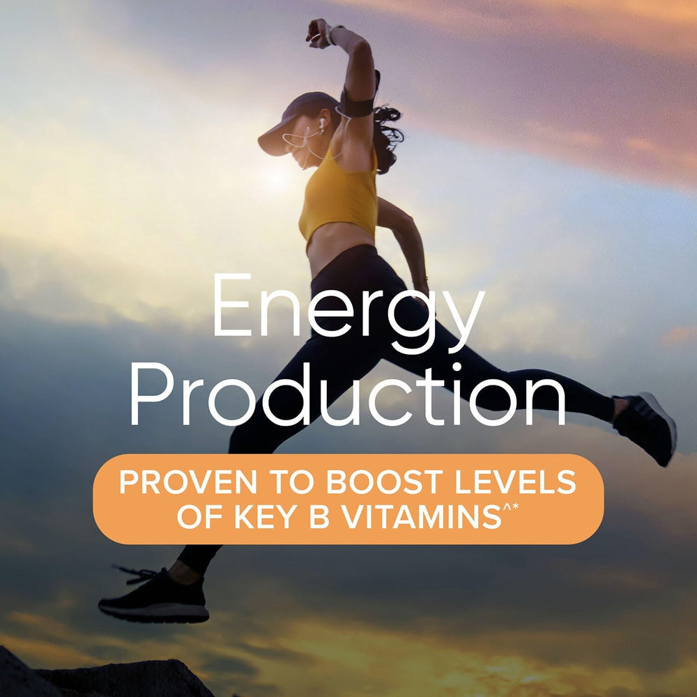 GNC Women’s Energy & Metabolism label highlights 100% DV vitamins and minerals.