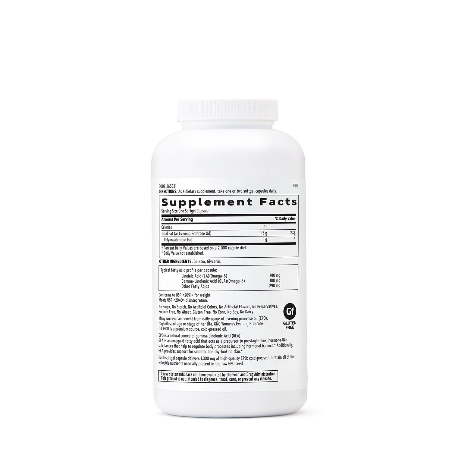 Close-up of GNC EPO softgels for easy daily use