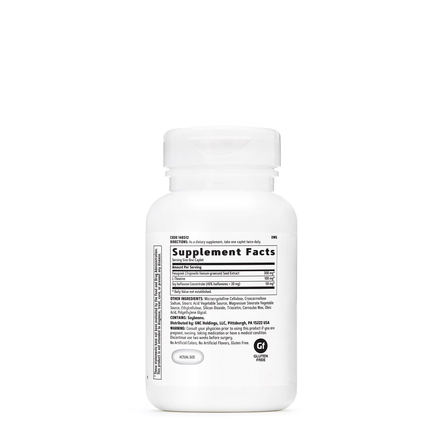 GNC Women's Menopause Formula gluten-free label highlights clean ingredient choices
