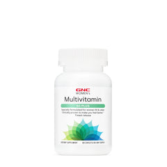 GNC Women's Multivitamin 50+ bottle displaying complete daily support and energy potential.