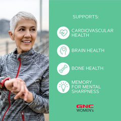 GNC Women's Ultra Mega 50 Plus antioxidants—powerful nutrient blend.