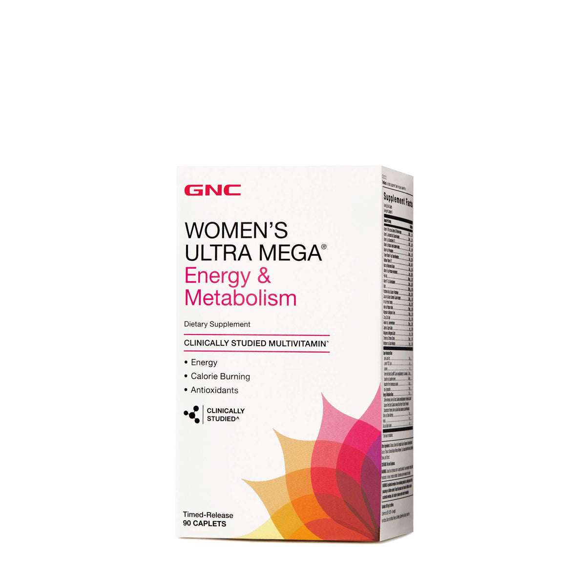 GNC Women's Ultra Mega Energy bottle view, daily energy support
