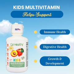 Go Healthy Natural Kids Peach Mango flavor close-up to highlight kid-friendly taste