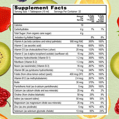 Go Healthy Natural Kids immune support graphic showcases vitamins and minerals