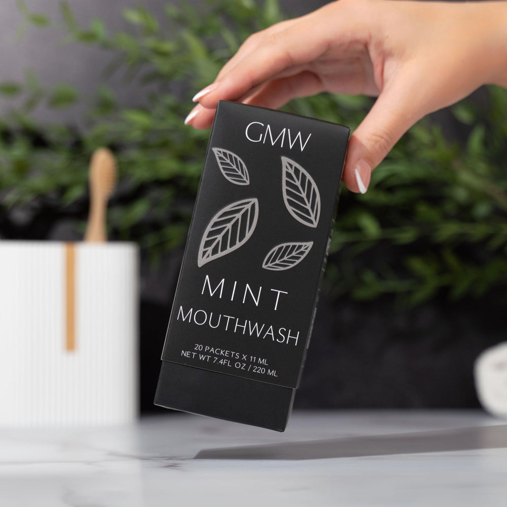Go Mouthwash mini packets TSA-approved for easy on-the-go freshness.