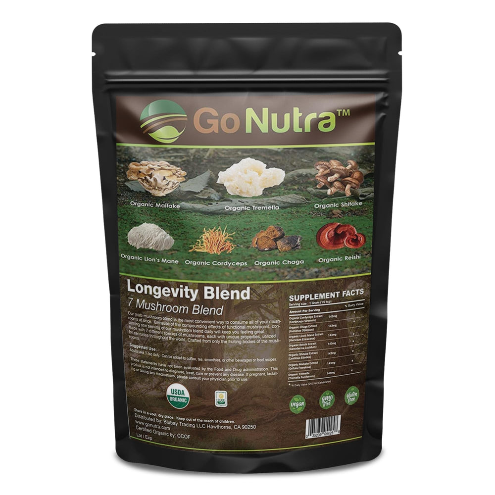 Go Nutra cordyceps powder being poured for daily ritual