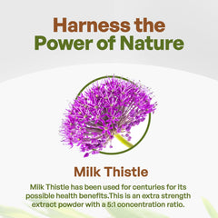 Go Nutra Milk Thistle 10:1 extract emphasizes potency and purity.
