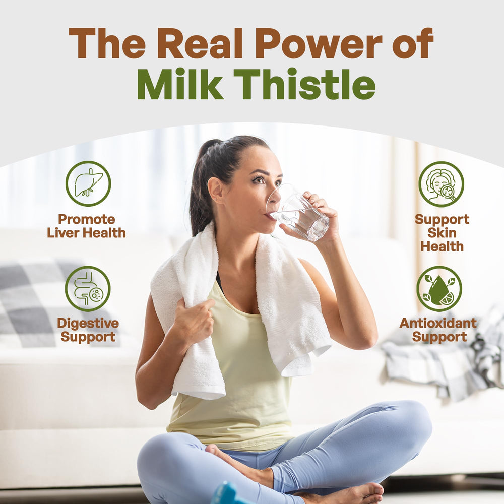 Go Nutra Milk Thistle silymarin-rich powder blends into smoothies easily.